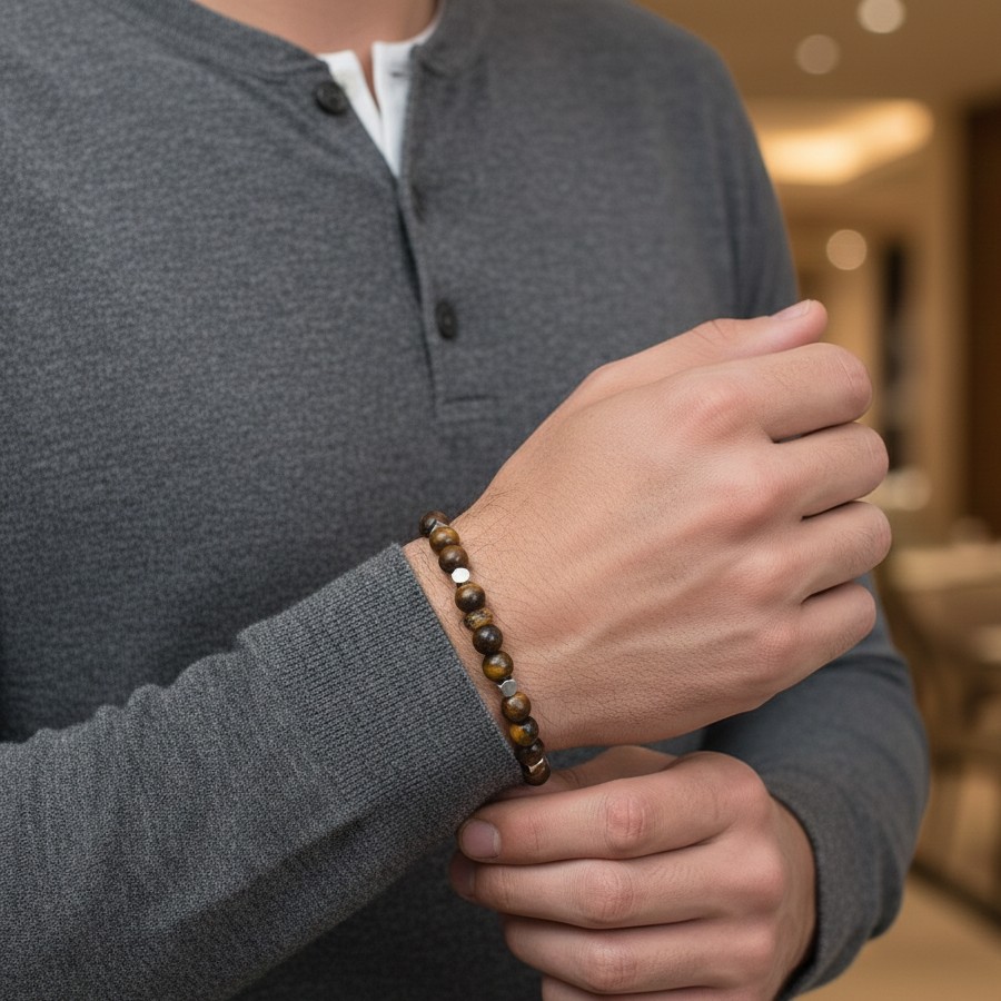 Bracciale Supreme | Occhio di Tigre | 6 mm - immagine 2