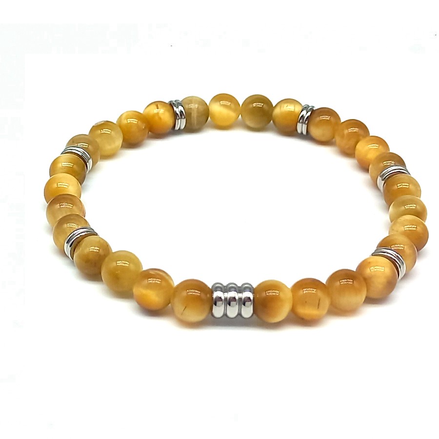 Bracciale Donna In Pietre Naturali – Ametista, Occhio Di Tigre, Tormalina Nera E Quarzo Chiaro, Regolabile, Portafortuna E Chakra