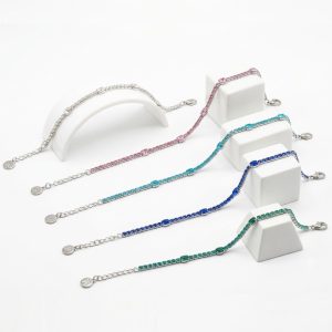 Bracciale Tennis Push | Steel Silver | Crystal Elements | 5 Colori